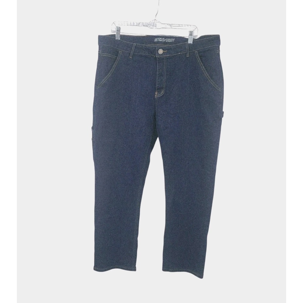 Article of Society Carpenter Jeans W36 L30‎ Dark Blue 6-Pocket Workwear